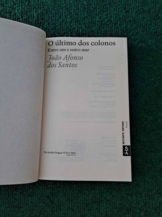 O ultimo dos colonos - João Afonso dos Santos