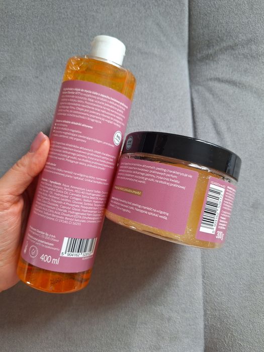 Zestaw Glantier olejek pod prysznic peeling solny