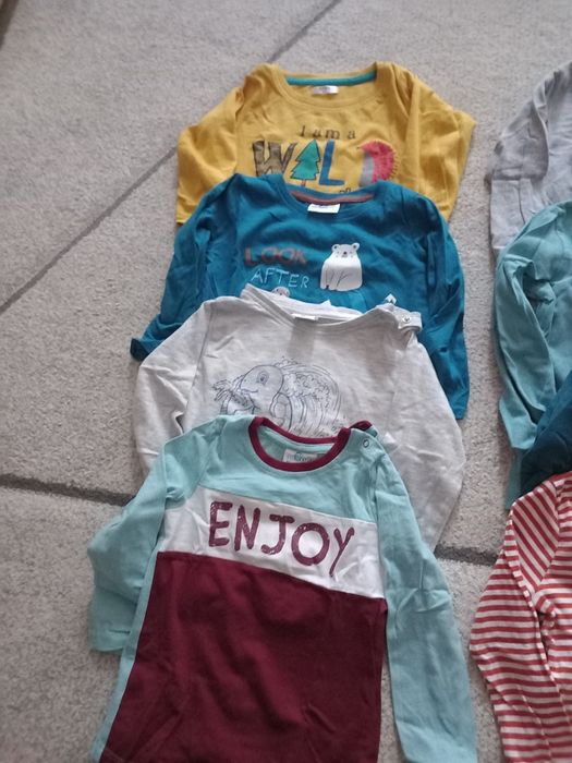 Zestaw t-shirt długi rękaw komplet 86/92