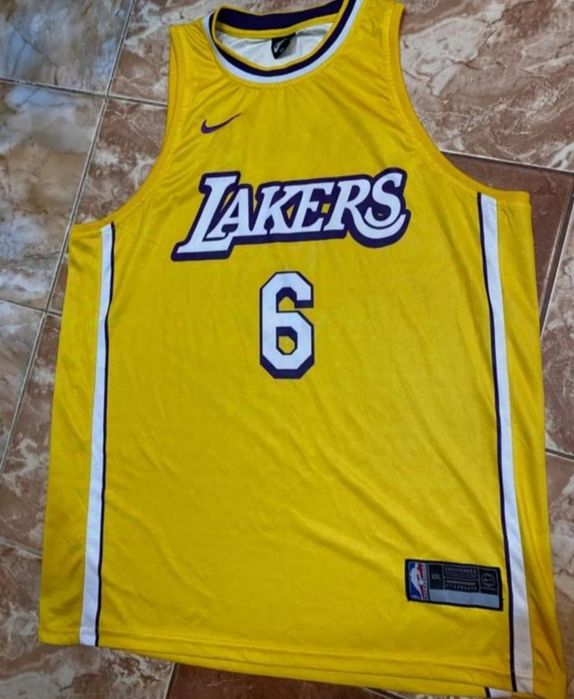 Майка nike lebron james 6 nba, жовта лос-анджелес лейкерс