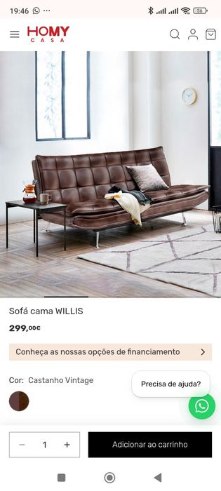 Sofá cama Homy casa usado por um mês