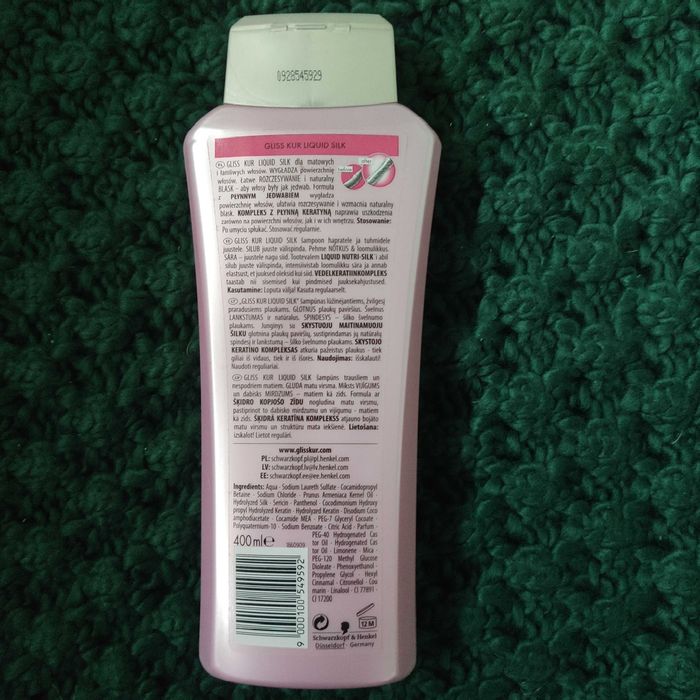 Szampon gliss kur liquid Silk do matowych włosów