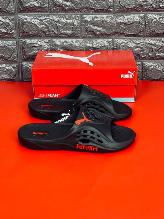 Пенные мужские шлепки пума / Тапочки Puma Ferrari / шлепки подростковые  Пума Ферари / шлепки Пума / Феррари