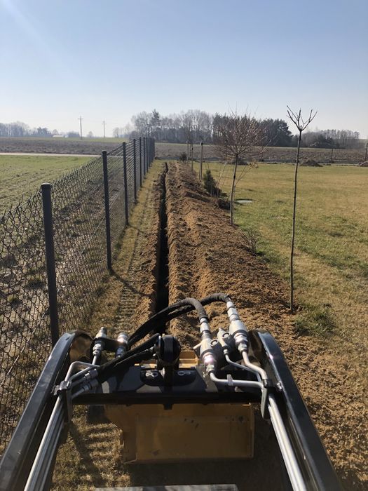 Usługi ogrodnicze glebogryzarką separacyjna , wykopy linowe , drenaże