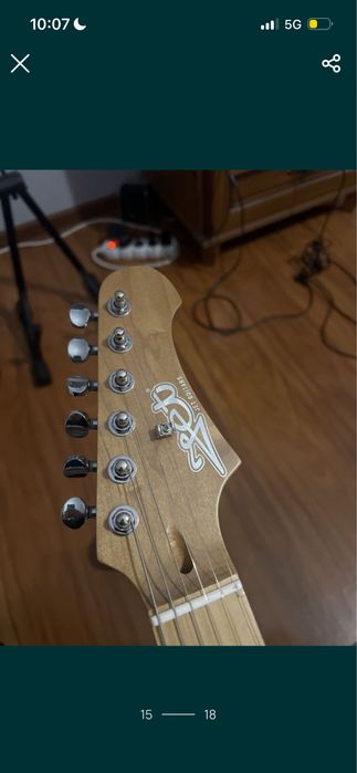 gitara elektryczna JET z wzmacniaczem i stojakiem