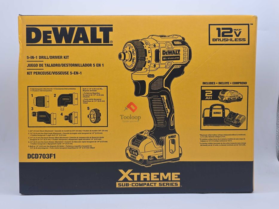 DeWALT DCD703F1 Безщітковий дриль шуруповерт / Новий /В Наявності !!!