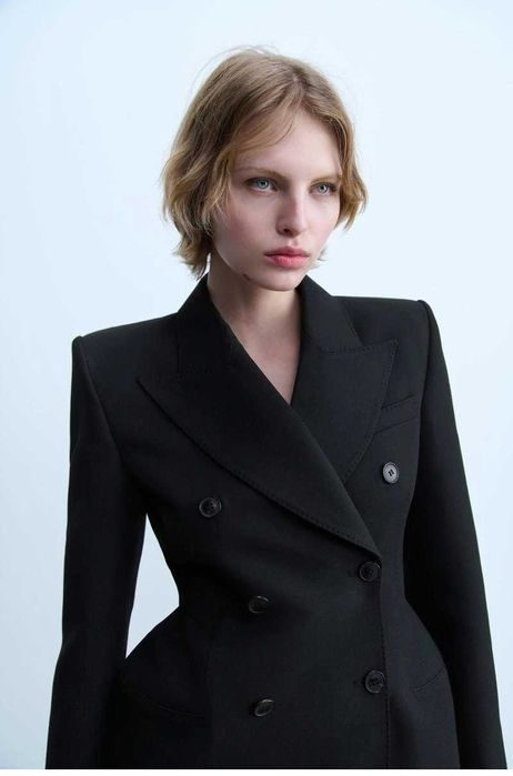 Двобортна сукня блейзер жіноча чорна zara new