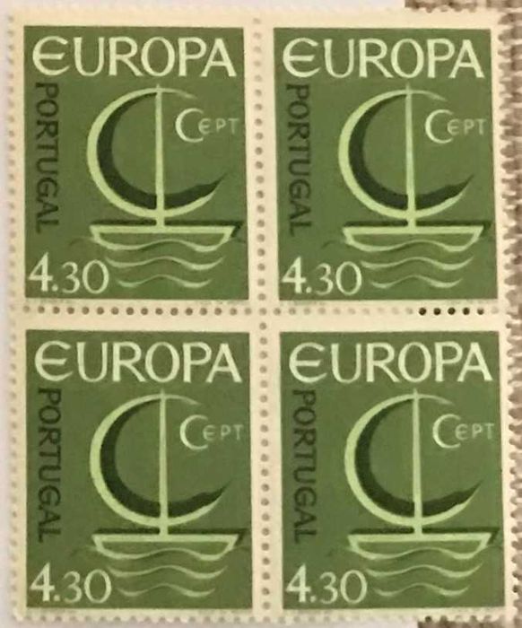 Quadra de selos novos de 4$30 - EUROPA CEPT - 1966