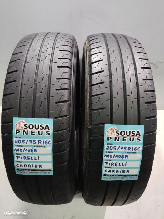 2 pneus semi novos 205-75r16c - pirelli - oferta dos portes