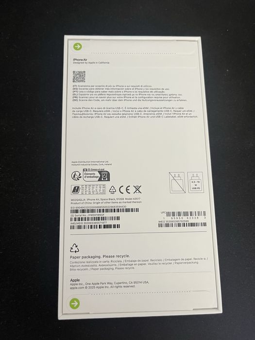 iPhone Air Preto 512Gb