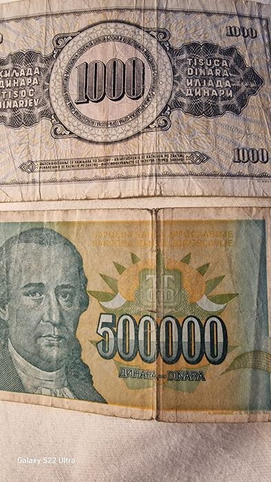 Zestaw banknot Jugosławia