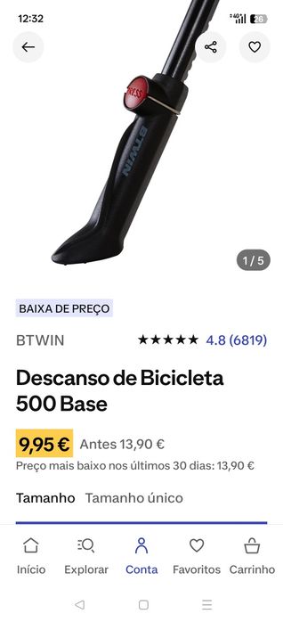Bicicleta BTT ROCKRIDER Decathlon como nova