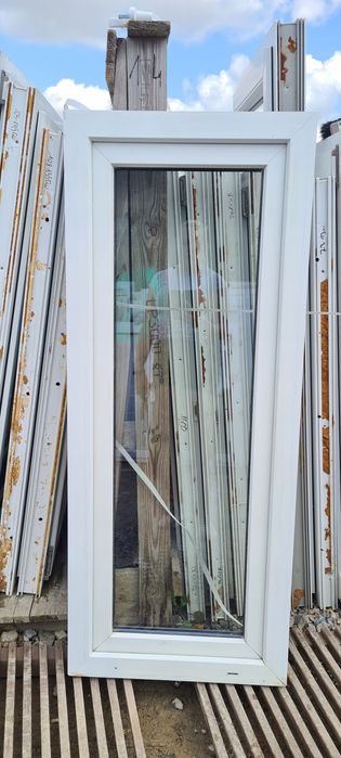 OKNA KacprzaK 59x143 OKNO PCV Używane Plastikowe Białe Lider Okna OLX