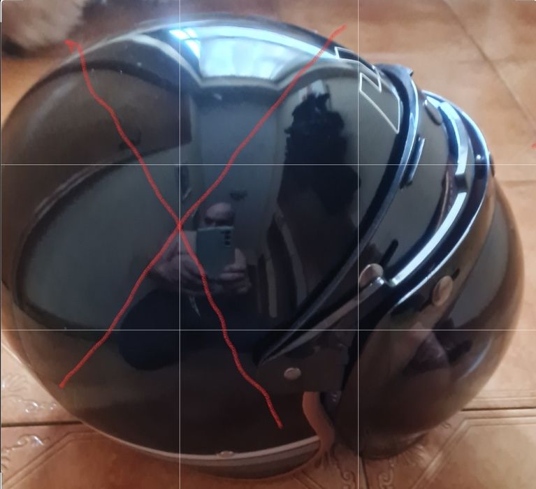 Viseira estilo bolha com adaptador estilo café Racer