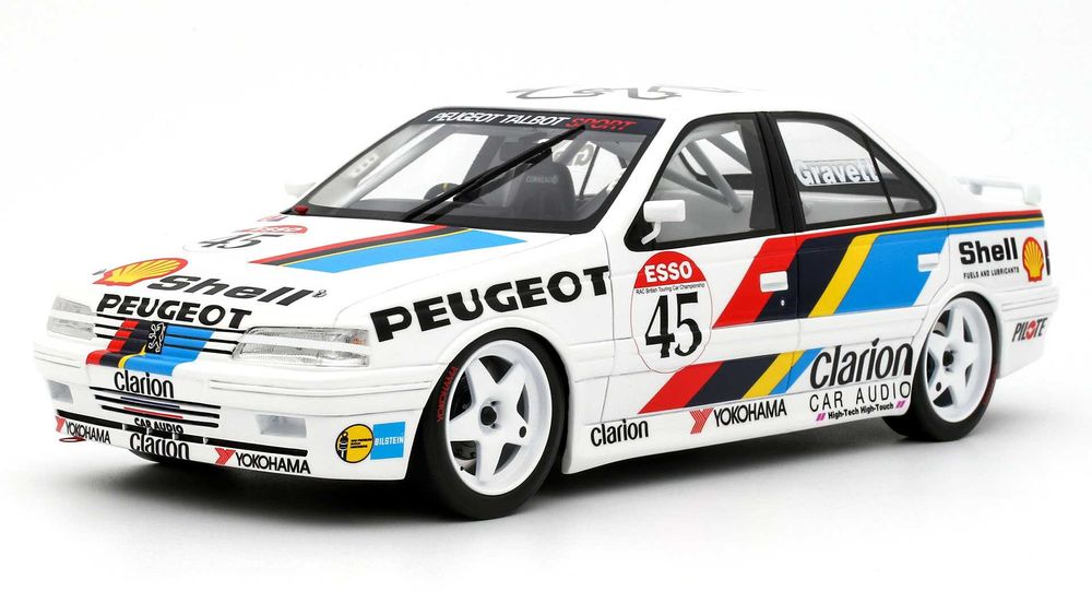 Model 1:18 Otto Peugeot 405 Mi16 #45 BTCC 1992 Robb Gravett (OT1141)