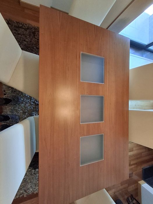 Conjunto Mesa Nogueira + 6 Cadeiras - Extensível!