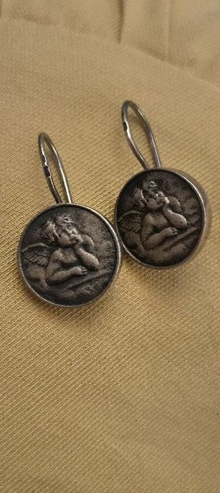 Brincos em prata anjo Rafaello