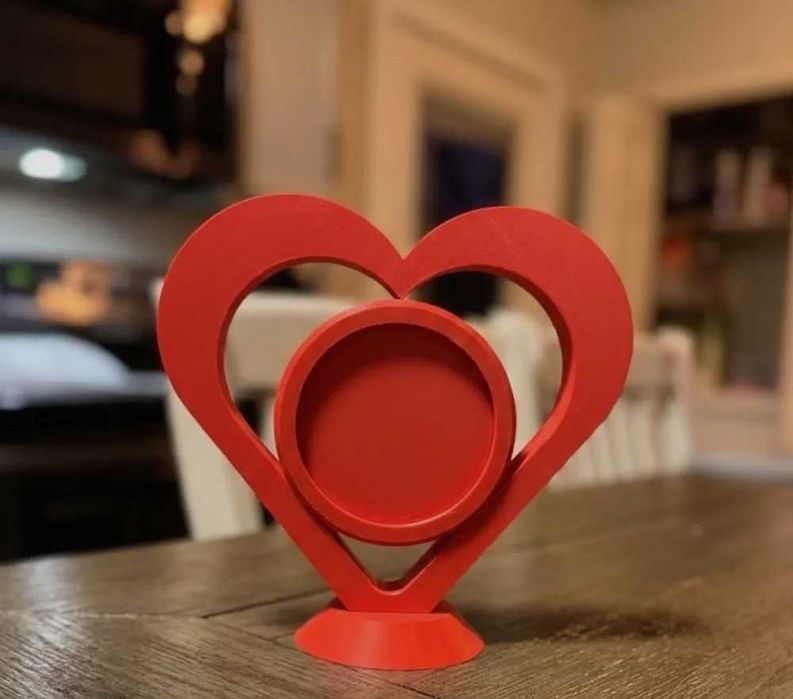 Moldura Coração 3D – Porta‑Retrato Personalizado