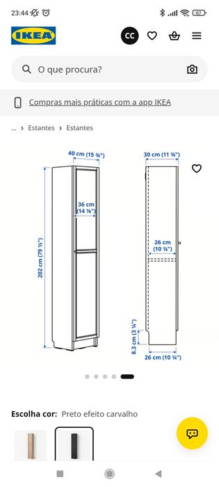 Estante com porta IKEA branca