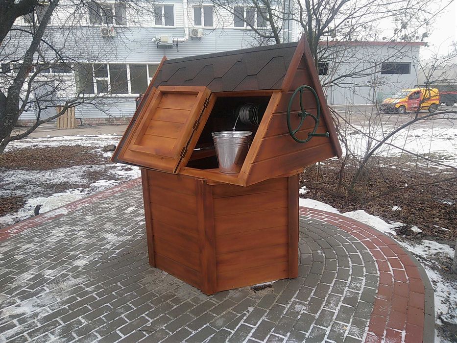 Декоративный колодец. Домик для колодца. Криниця. Дашок на криницю