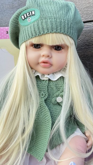 Гумова інтерактивна лялька ,реборн,кукла функціональна ,52 см