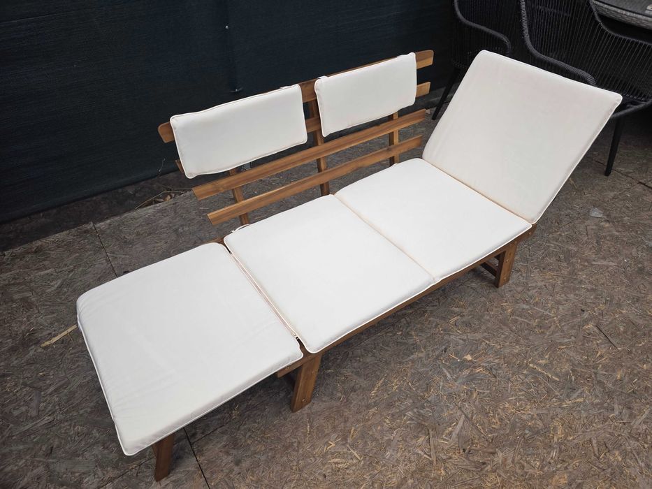 Ławka ogrodowa sofa leżak drewno egzotyczne regulacja z dwóch stron