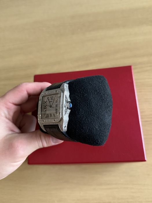Cartier Santos 100 XL 2656 Full Diamond 8.48 karat