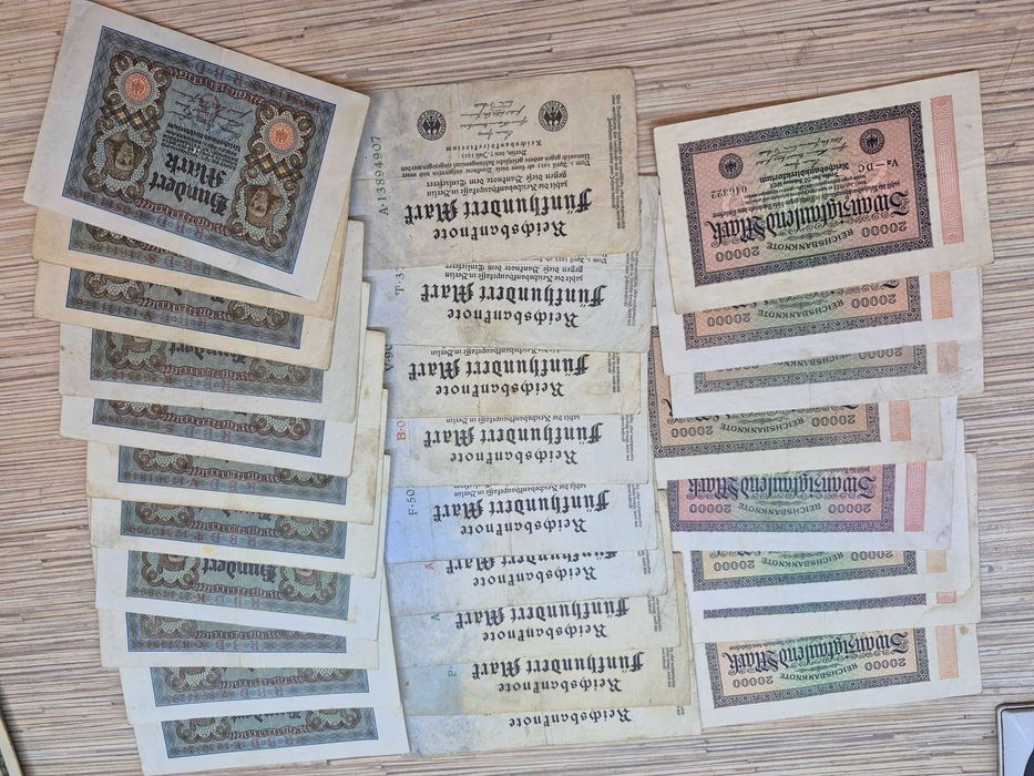 Starocie banknoty Marki Niemcy 159 sztuk wysyłka gratis