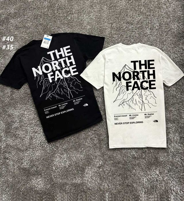 Большой Принт Горы » Новая Футболка The North Face Mountains » TNF » XS-XXL