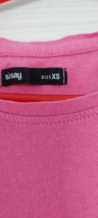 Bluzka top krotki rękaw XS sinsay rozowy