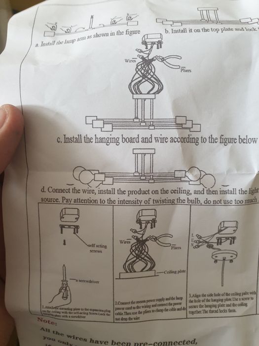 Kinkiet zyrandol lampa