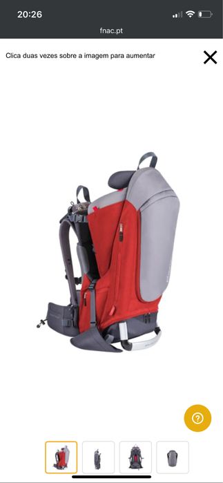 Mochila de Transporte de Bebé phil&teds Escape Cinzento, Vermelho