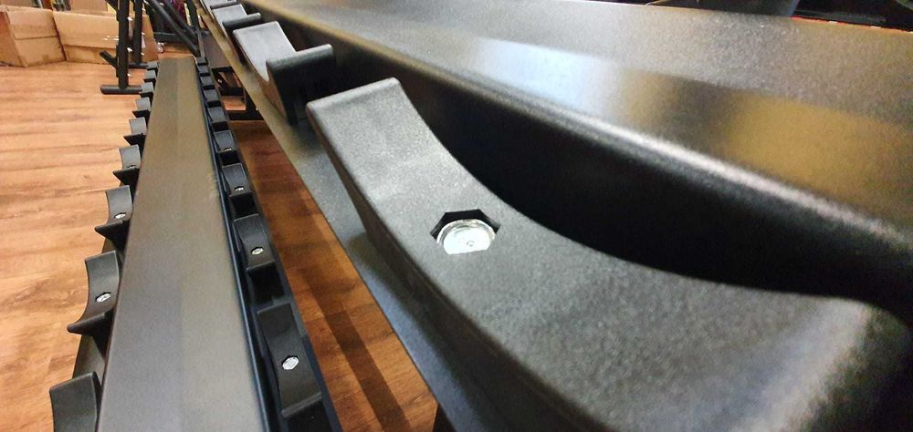 Stojak 3 poziomowy na 15 par hantli okrągłych