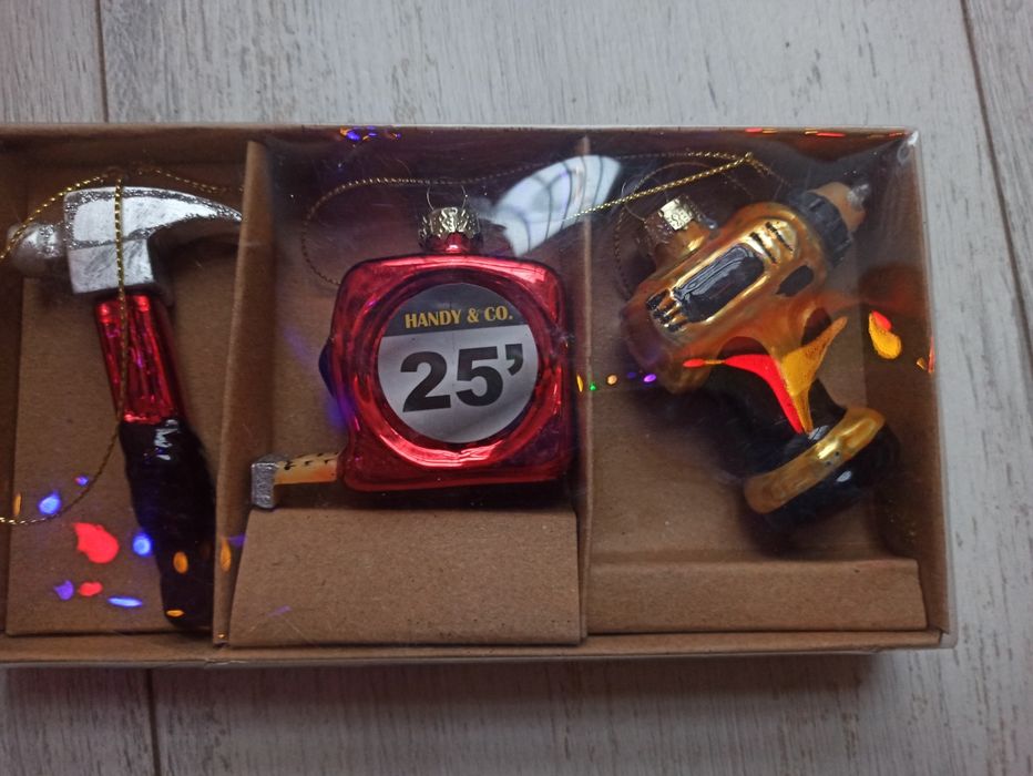 Подарунковий набір скляні ялинкові прикраси іграшки