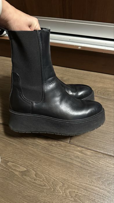 Ботінки, чоботи, челсі Zara осінь-весна шкіра