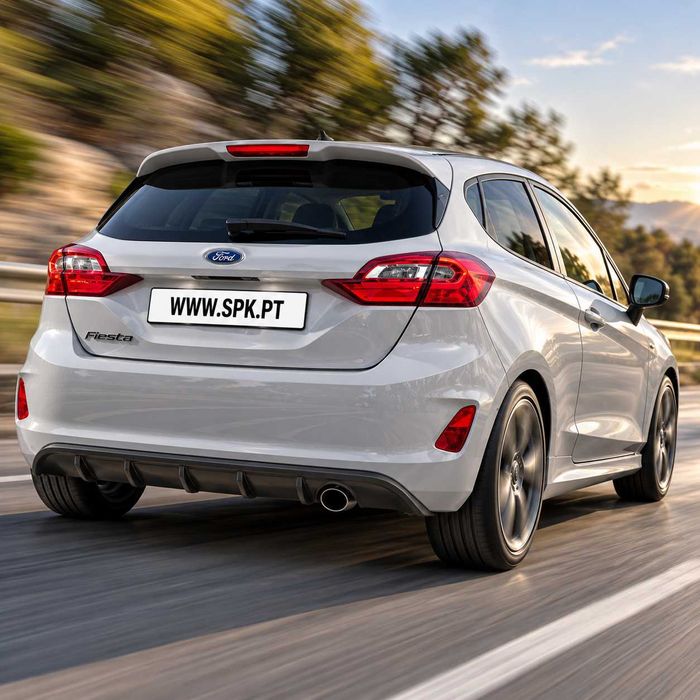 Difusor / Spoiler Traseiro Ford Fiesta "Base" (17-24) Preto Brilhante