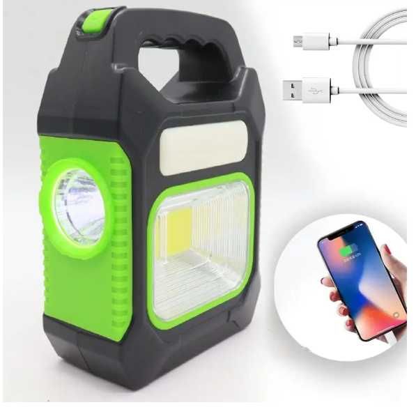 Фонарь кемпинговый аккумуляторный  с солнечной панелью