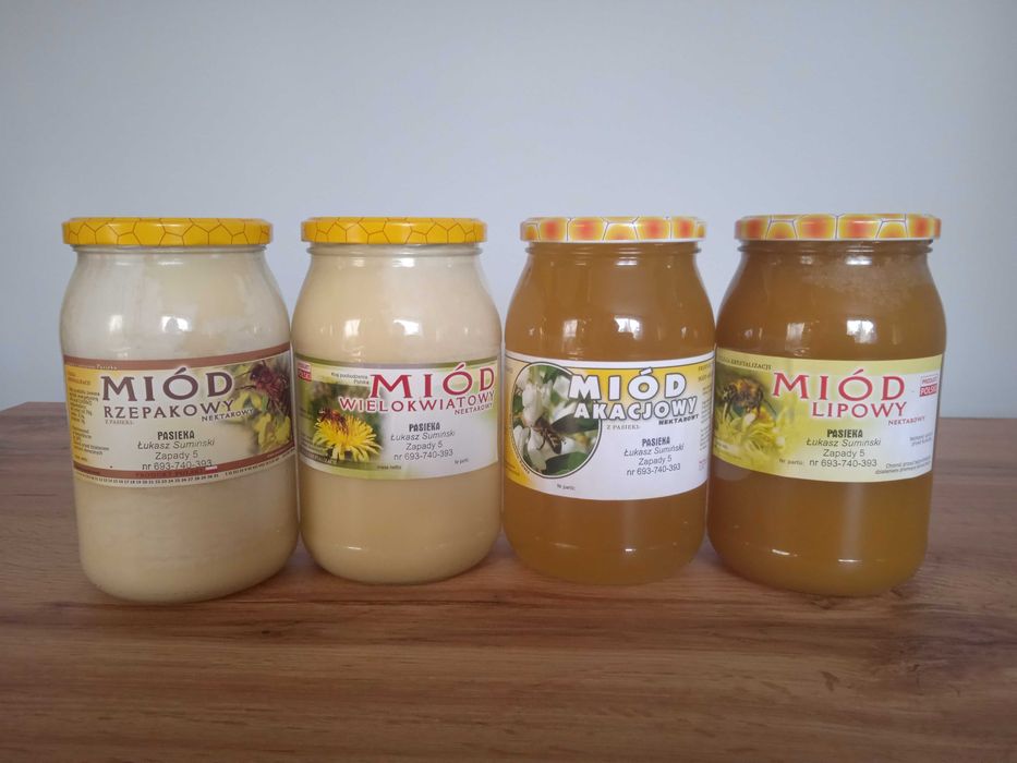 Miód  Miodek  pasieka  rzepakowy wielokwiatowy akacjowy