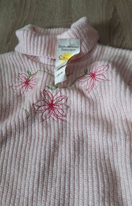 Golf sweterkowy różowy 128/134 Camiza