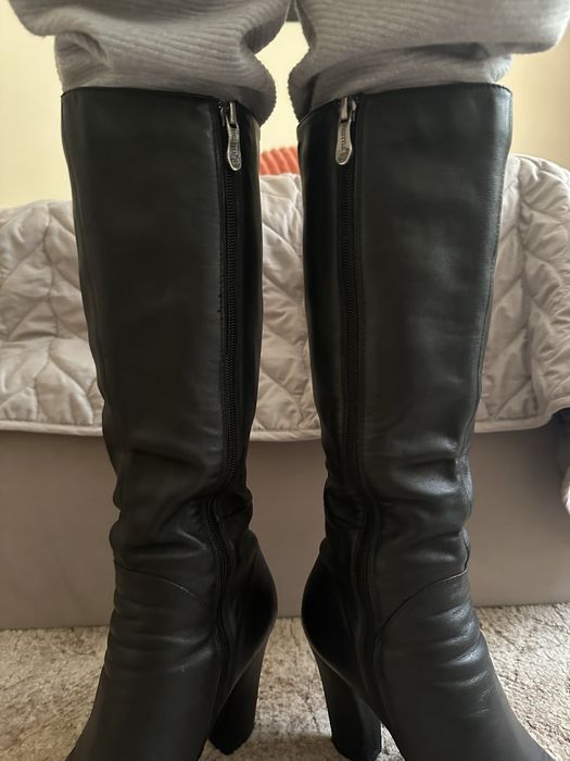 Сапоги 38 р зима шкіра чоботи щ