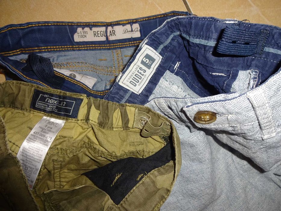 3x NEXT Dudes DENIM krótkie spodenki szorty jeansowe moro 4-5 lat