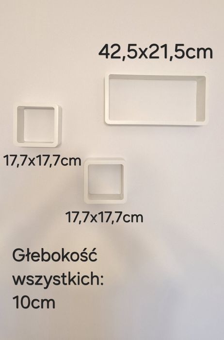 Zestaw 3 półek wiszących