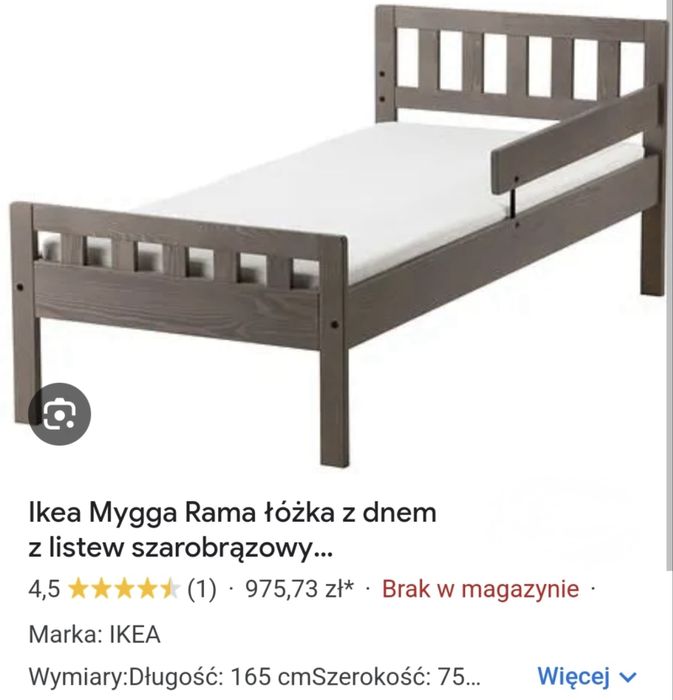 Łóżko dziecięce 160x70 z materacem