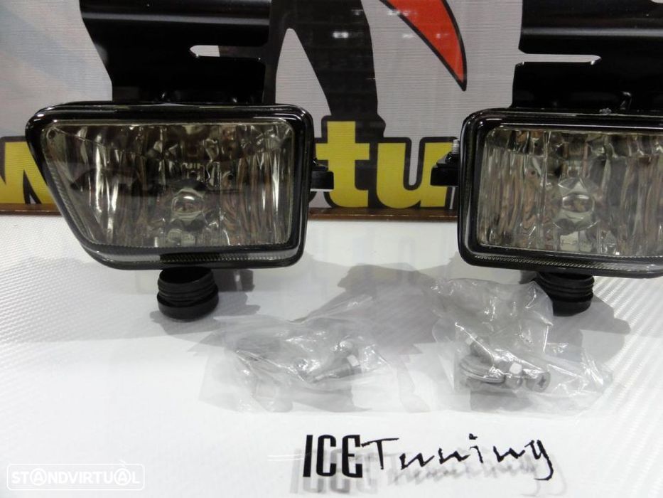 Farois de nevoeiro com luz branca 5000k para VW GOLF 2 1983-1931 fundo smoke