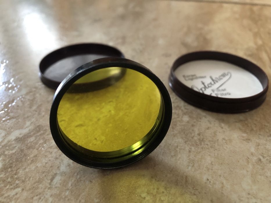 filtro de luz optochrom amarelo
