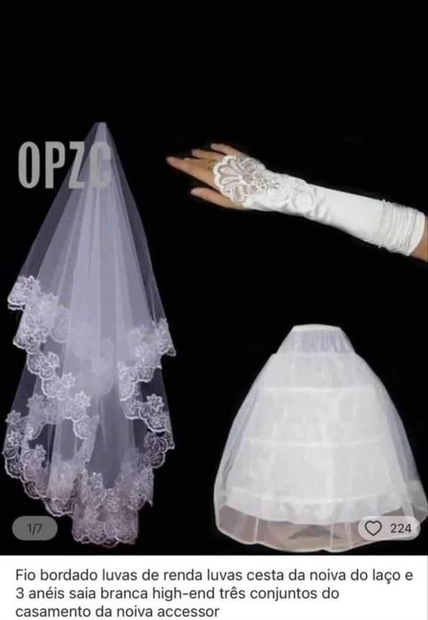 Vestido de noiva completo