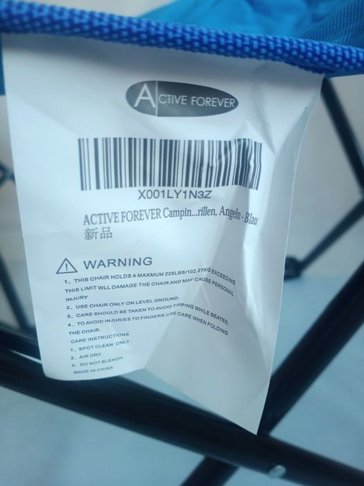 Lekkie krzesło turystyczne, wędkarskie, ogrodowe