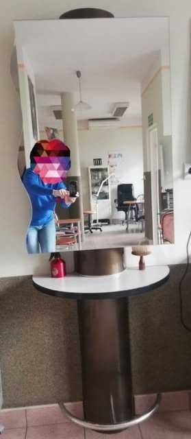 Konsola fryzjerska pojedyncza- 2 szt i podwójna - 1 szt.