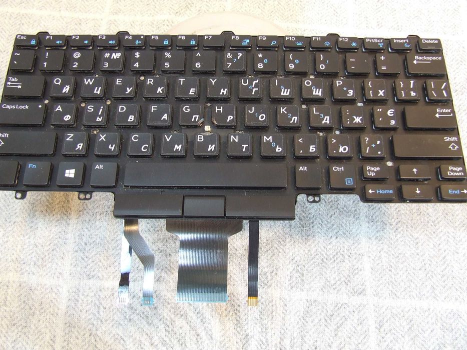 Клавіатура Dell Е5470 з підсвіткою/0D19TR/ENG+RU розкладка/рамка