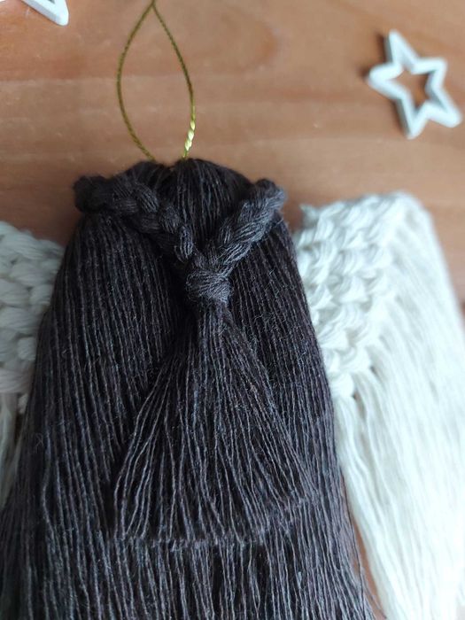 Anjo em macramé para decoração